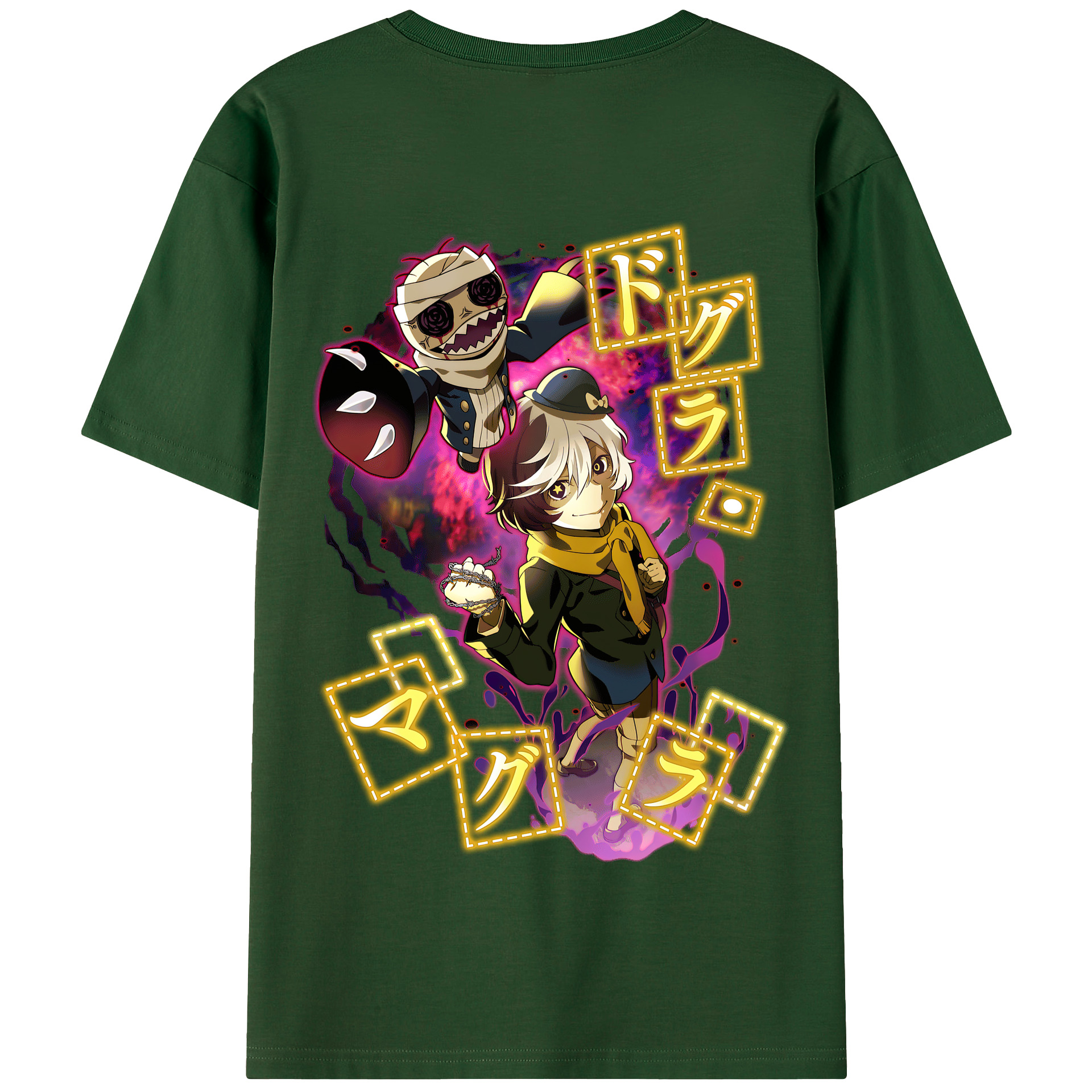 （画像用） 文豪ストレイドッグス Bungo Stray Dogs 綿100％半袖Tシャツ（背面プリント）